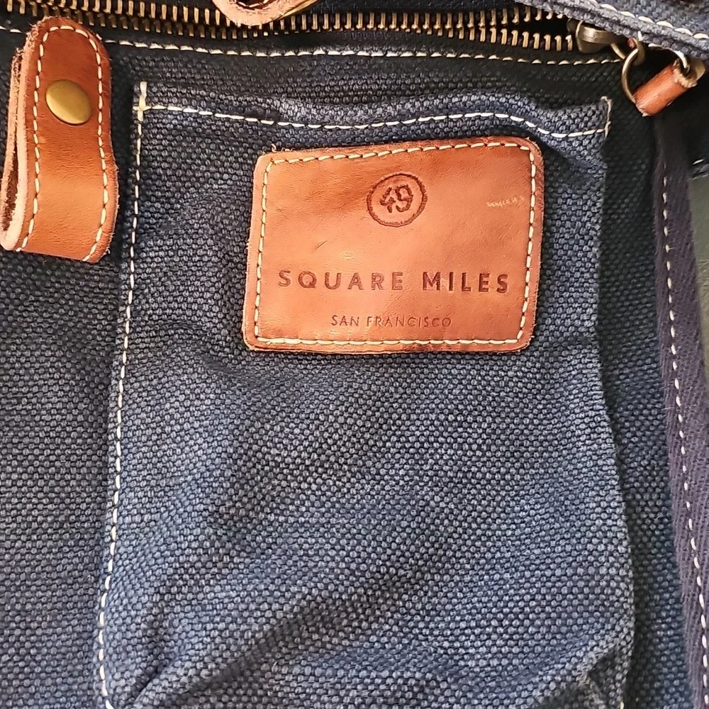 49 SQUARE MILES , Crossbody Washed Blue Canvas Bag.‎ Excelent Condition.